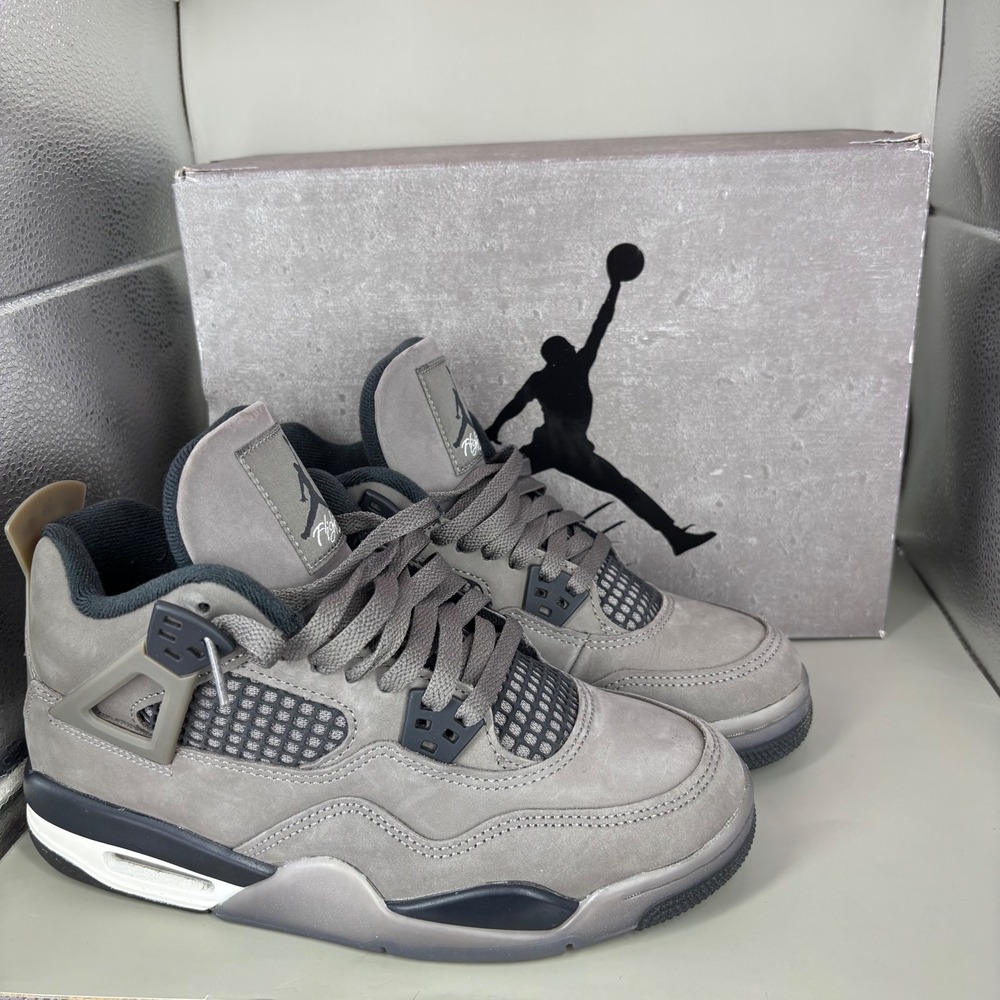 Nike Air Jordan 4 Retro Fear Cool Grey Black IB4171-200 Mens 5.5Y Womens 7